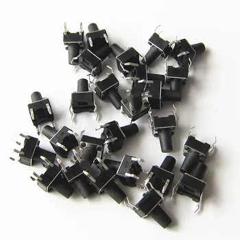 100pcs/monte 6*6*8.5 mm Micro Toque de um Interruptor de Cobre Pé Interruptor de Chave para Eletromagnética Forno 6x6x8
