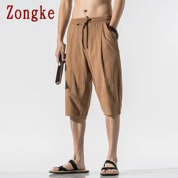 Zongke Estilo Chinês Treino Shorts Ocasionais de Homens Roupas de Verão, Homens de Preto e Curto Homens Shorts M-5XL 2022 Nova Chegada