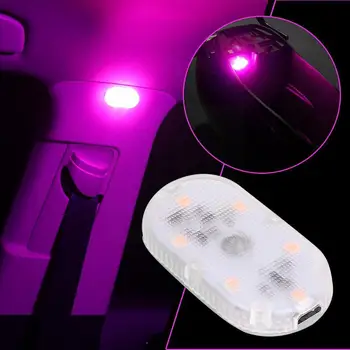 Novo Magnético do Interior do Carro Cúpula do Dedo de Luz o Sensor de Luz USB Magnético Luz 5V Porta de Carga do Carro Atração Candeeiro de Leitura LED Y2Q2