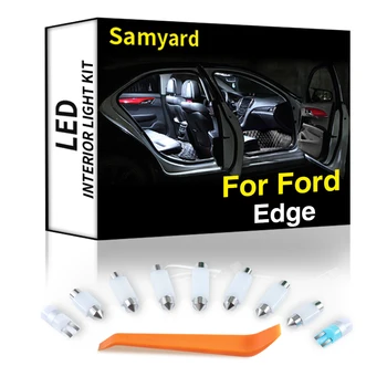 14Pcs LED Interior Para o Ford Edge 2007 2008 2009 2010 2011 2012 2013 2014 Canbus Lâmpada de Carro interna da Abóbada do Mapa Tronco Kit de Luz