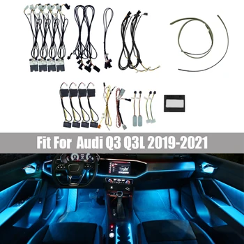 30 Cores, Estilo Carro DIODO emissor de Luz Ambiente Adequado para a Audi Q3 Q3L 2019 2020 2021