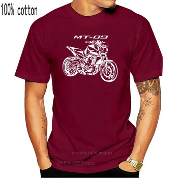T-Shirt de Algodão Inhame Mt09 Mt Mt 09-09 moto Moto Moto 2019 Moda masculina de Manga Curta Slim Fit Topos & Tees Magro T-Shirts