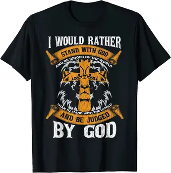 Eu Prefiro Ficar Com O Deus De Jesus Cristo, O-Pescoço Algodão T-Shirt Dos Homens Casual Manga Curta, Camisetas, Tops Harajuku Streetwear