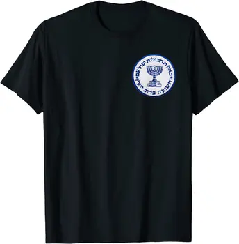 Mossad De Israel Militares Do Exército Crachá De Segurança Homens T-Shirt De Manga Curta De Algodão Casual O-Pescoço Verão T-Shirts