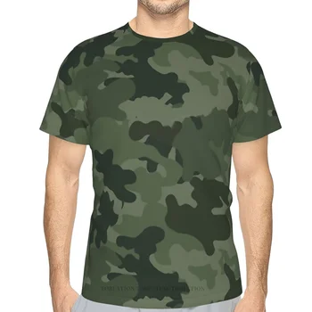Exército Padrão de Camuflagem de Poliéster Impressão 3D dos Homens T-Shirt de Esportes ao ar livre, de secagem Rápida e Roupa Casual T-Shirt Solta Rua Tees