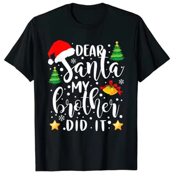 Querido Papai Noel Meu Irmão Fez Isso Engraçado De Natal Do Pijama T-Shirt