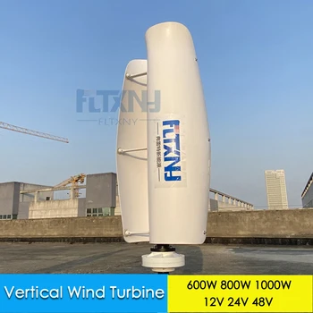 Vertical do Vento Gerador de Turbina Livre de Energia 800w 1000w 12v 24v 48v Alternativa Eolico Certificação do CE, Com Controlador Híbrido