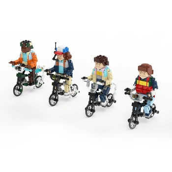 Estranhos Thingssed Figura Conjunto de blocos de Construção de Bicicleta MOC PLANO de Ação Figura Motocicleta Tijolo Modelo Brinquedos de Criança Presente 677PCS