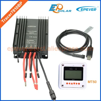 Controlador Solar 30A Tracer7810BP MPPT de seguimento solar de alta eficiência cabo USB e MT50 remoto medidor não para a bateria de lítio
