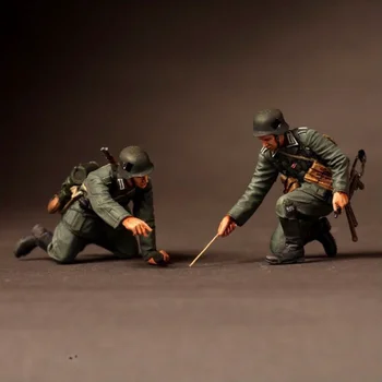 Escala 1/35 Resina Soldado Modelo Figura Kit a segunda guerra mundial os Soldados alemães antes da Guerra, em Reunião de Auto-Montagem sem pintura, BRICOLAGE Diorama Brinquedo