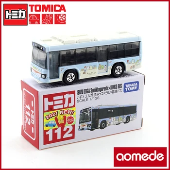A TAKARA TOMY Tomica Liga de Modelo de Carro de Brinquedo de Menino Ornamentos Nº 112 Isuzu Erga Sumikko Gurashi Rinko Ônibus