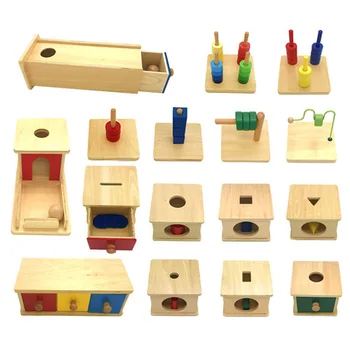 Montessori infantil ensino precoce de aids bebê combinação Mitsubishi corpo equivalentes de caixa em três cores, o conjunto de anel de IC ensino de brinquedos