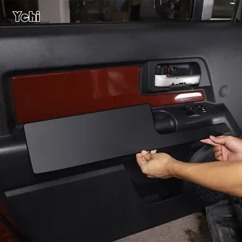 ABS com fibra de Carbono/preto Fosco Para Toyota FJ Cruiser 2007-2021 Automática de Porta Interna de Decoração Painel Adesivo de Carro Acessórios de decoração