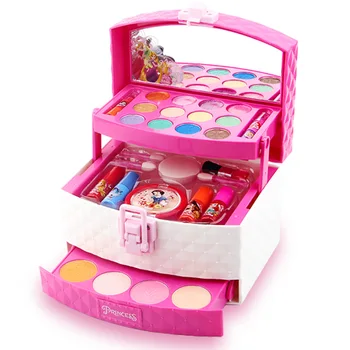 Disney meninas Princess Cosméticos Congelados Princesa Portátil caixa de Maquiagem Maquiagem Menina da Casa do Jogo