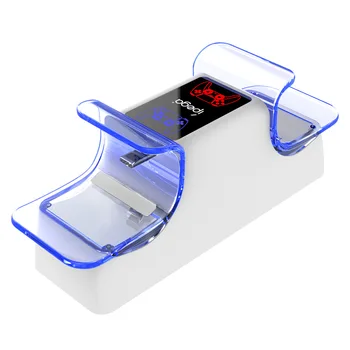Luminosa Carregador para PS5 Controlador de emissores de Luz de Stand sem Fio Dual-assento de Carregamento de Dupla alça Gamepad Carga da Base de dados de Acesso ao Jogo