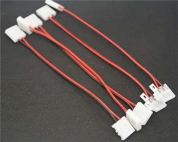 10pcs/lot 10mm 2 pinos ajustáveis Para 5050,5630, a única cor LED strip LED da placa do PWB de conectar o fio frete grátis