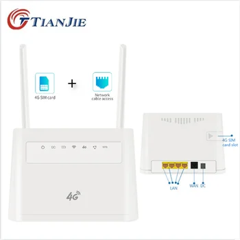 TIANJIE Interior/Exterior 4G WiFi sem Fio do adaptador do Modem Desbloqueado Cartão SIM, Modem / Router 3G/4G CAT4 CPE Roteador Com uma antena Externa