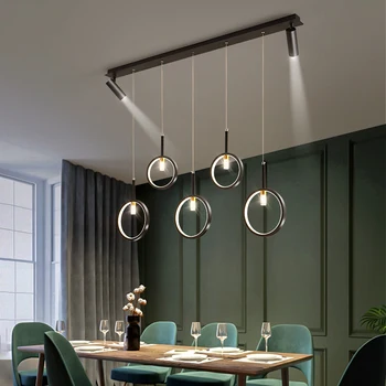 Nordic restaurante lustre de luz de sala de estar moderna e minimalista, sala de jantar mesa de jantar lâmpada de luz criativa de luxo lustre