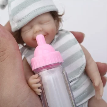 6 Polegadas Em Miniatura Reborn Baby Dolls De Corpo Inteiro De Silicone Vinil Bebes Recém-Nascidos Boneca Brinquedo Surpresa Crianças Anti-Stress Oferta De Nascimento