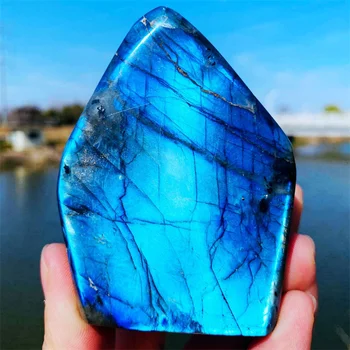 2000g Muito Natural, cristais de Quartzo Polido de pedra preciosa de Grande Labradorite Pedra Azul ou Amarelo Flash Energia de Cura de Pedra