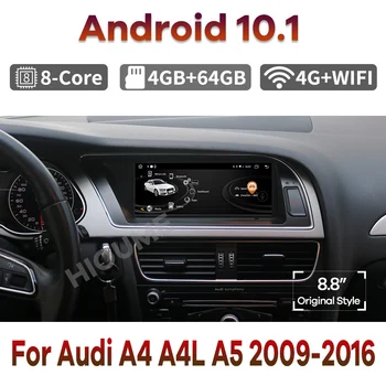 Android 10.1 Car Multimedia Player de Navegação GPS para Audi A4 A4L A5 2009-2016 Auto Rádio Estéreo de Vídeo CarPlay da Tela do Espelho
