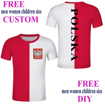 Polónia Verão Personalizado Pólos Tshirt Homens Desporto t-shirt DIY Tee POLSKA Emblema Camisetas Personalizadas PL País Polacy T-Shirt