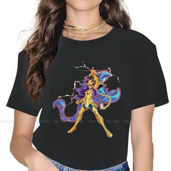 Saint Seiya Camiseta para Mulher Menina Minos Escorpião de Lazer Tee T-Shirt 5XL Moda Fofo