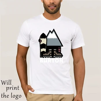 Burton Snowboards Logotipo Nova T-shirt Tamanho S 4XL casual o-pescoço solto verão T-shirt para homens