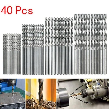 HSS brocas de Aço de Alta Velocidade Conjunto de Ferramentas de 0,5-2mm/1-3mm de Metal Revestido de Madeira de Perfuração