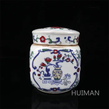 Elaborar China Jingdezhen Porcelana Desenho De Flor No Jarro De Porcelana Artesanato Decoração Da Casa#2