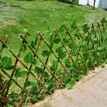 Retrátil Artificial Muro Do Jardim Expansível Falso Ivy Privacidade Cerca De Madeira Videiras De Escalada Quadro De Jardinagem Planta De Casa Decorações