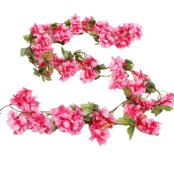 Falso Flores de Seda Fácil para Cuidar do Falso Vime Bela DIY de Flor de Cerejeira Vime festa de Festa de Suprimentos