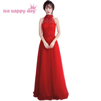 senhoras moda elegante tule querida correias beaded halterneck vermelho womens vestido de noite das mulheres formal, vestido de baile vestidos H3918